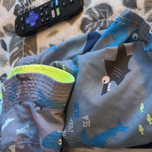 Swim trunks and matching hat